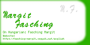 margit fasching business card